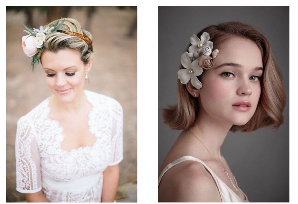 Coiffure pour mariage cheveux courts 